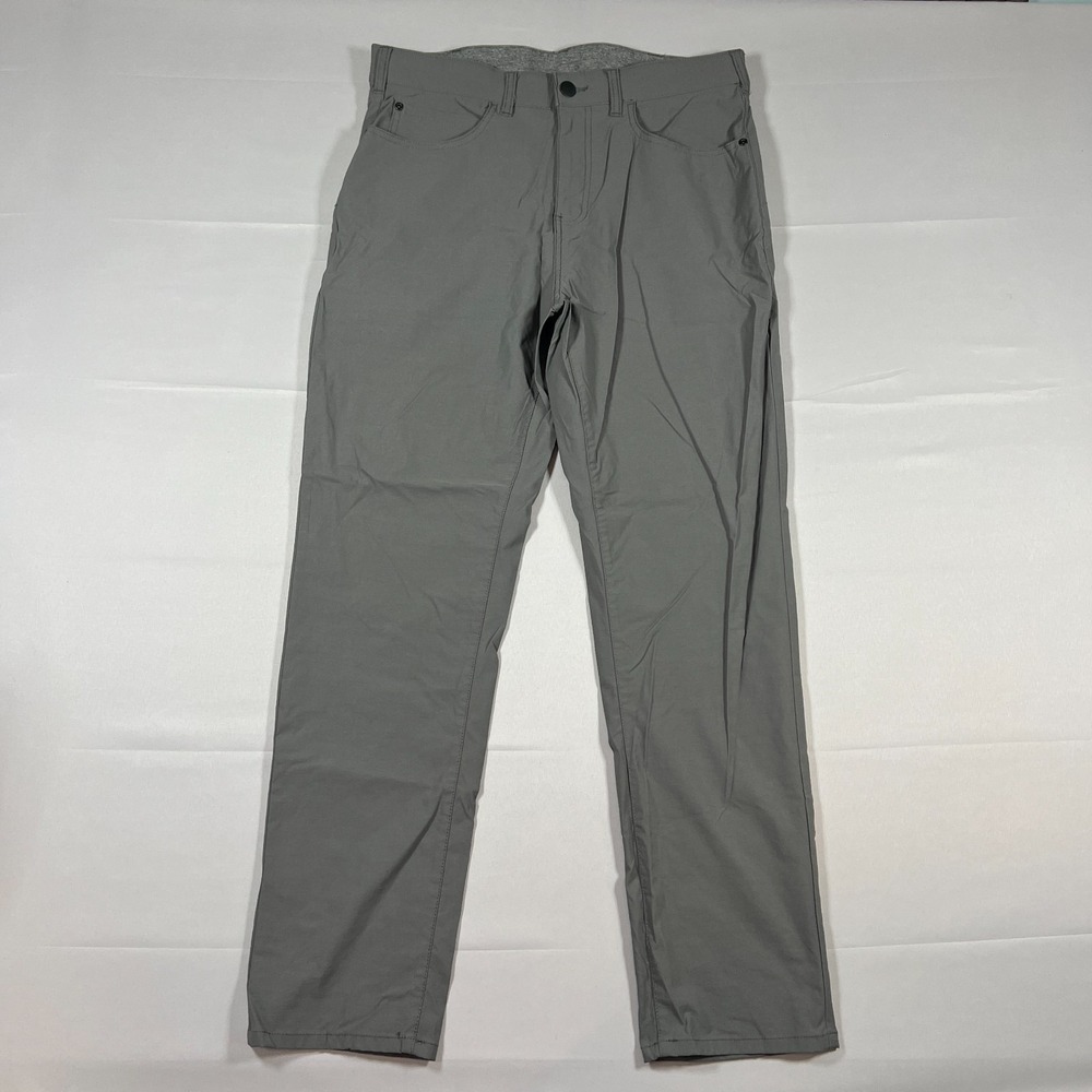 Member's Mark Denali Pants Mens 34X32 Charcoal Gray Stretch Flat Front Straight